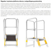 Drabina magazynowa aluminiowa jezdna 3,38m + koła (obciążenie maksymalne: 150 kg/m2) 99680156
