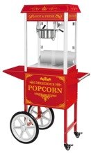 Maszyna do popcornu z wózkiem, czerwona Royal Catering (moc: 1600W, wydajność: 5 - 6 kg/h) 45670649
