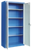 Szafa uniwersalna z 4-ma półkami z blachy ocynkowanej, 2 drzwi (wymiary: 1800x800x380 mm) 00853910